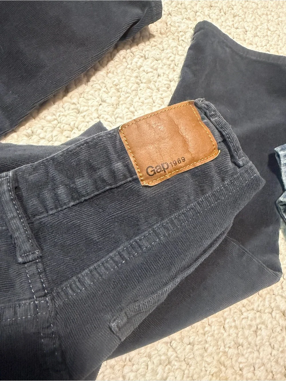 Gap Gray/Navy/Black Boys Corduroy Jeans 14 Regular Slim